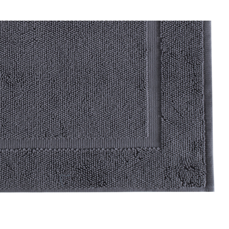 Lerins Solid Color Bath Mat Floor Towel, Granite