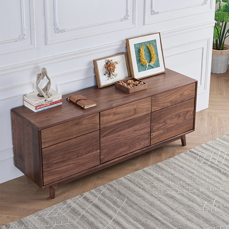 All solid wood simple storage cabinet side cabinet
