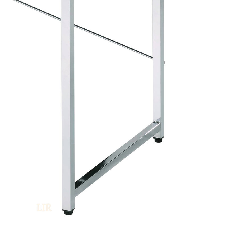 Tennos White & Chrome Finish Writing Desk With Modern Design And Sturdy Construction For Home Office Use, White