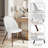 Modern 7-Piece Dining Set With 63" Wavy Edge Wood Table For 6–8 People-542552010-542552011