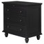 3 armoires noires - idéales pour diverses pièces, avec rangement spacieux et plateau de table de bout de style Ustyle, pratique-1796903565