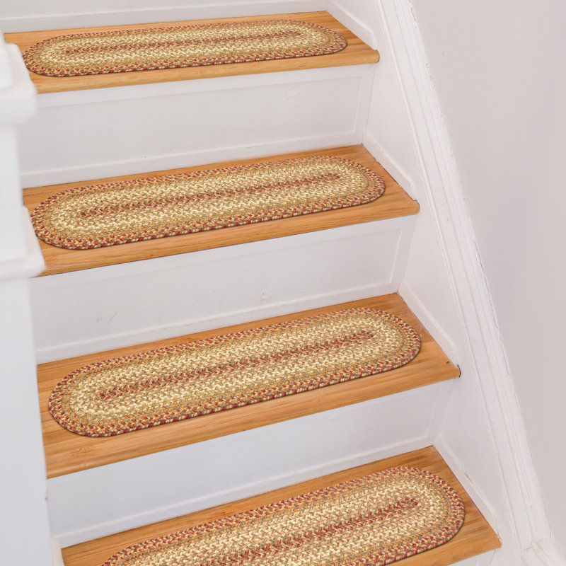 Tapis d'escalier d'intérieur tressé en jute de qualité supérieure - taille 8 po x 28 po, Rectangle 8 po x 2 pi 4 po, 13
