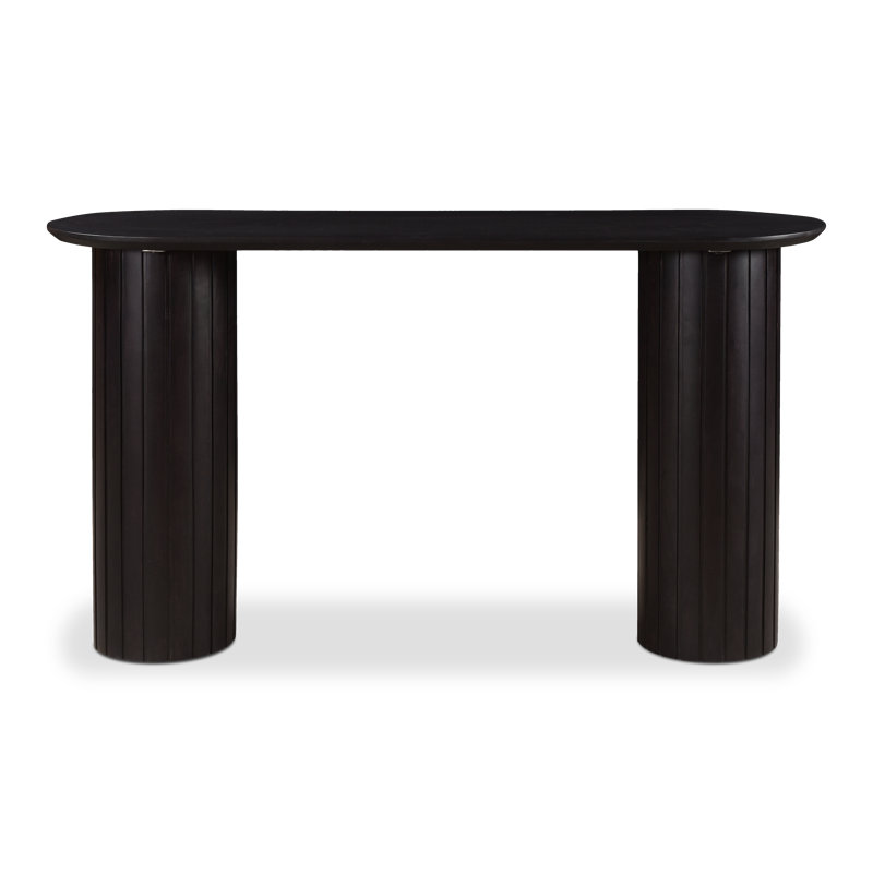 Povera 54'' W Solid Wood Console Table, Black