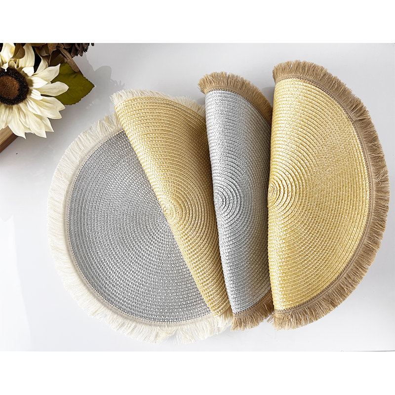 Ensemble de napperons 6 pièces Alizee, Gris / brun