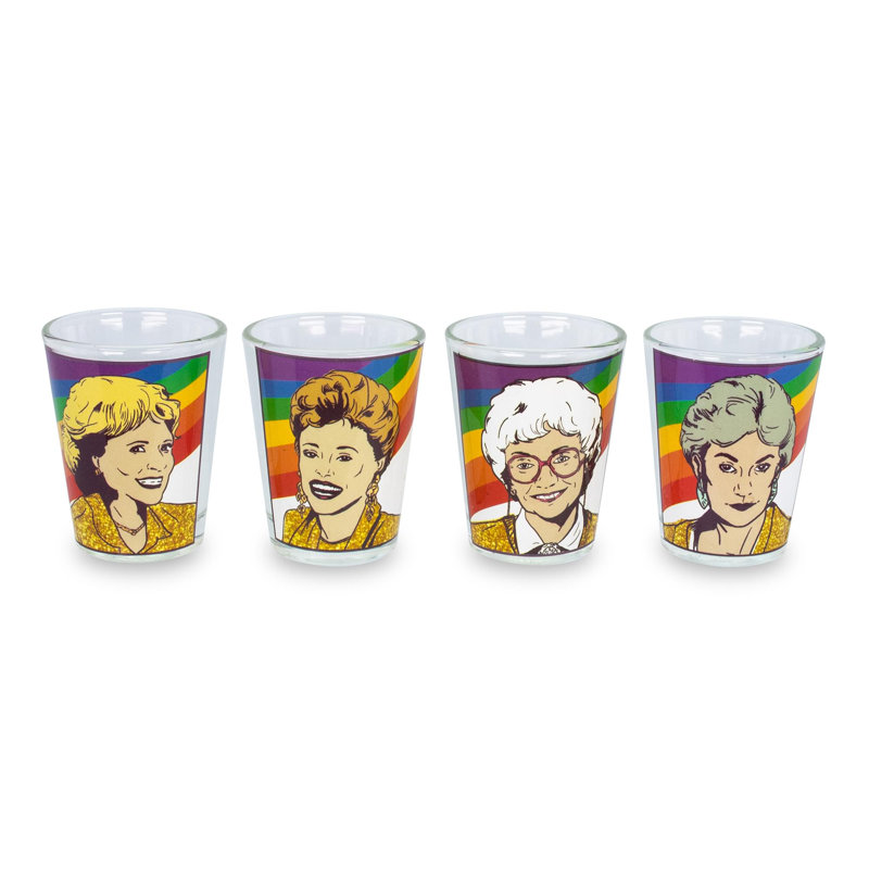Ensemble de verres 4 pièces The Golden Girls Rainbow