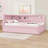 Full Upholstered Daybed with USB Ports, LED Lights and Trundle-1883604529