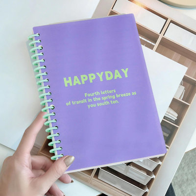 Paper Loose leaf notebook Student A5 Loose-leaf Notebook Stylish Notebook With Polypropylene Cover 60-Sheet Thickened Lined Loose-Leaf Notebook