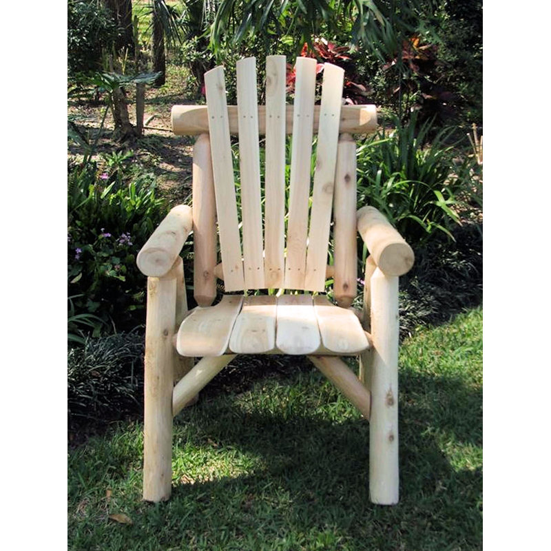 Rustic Cedar High Back Standard Dining Chair in Natural Light Brown