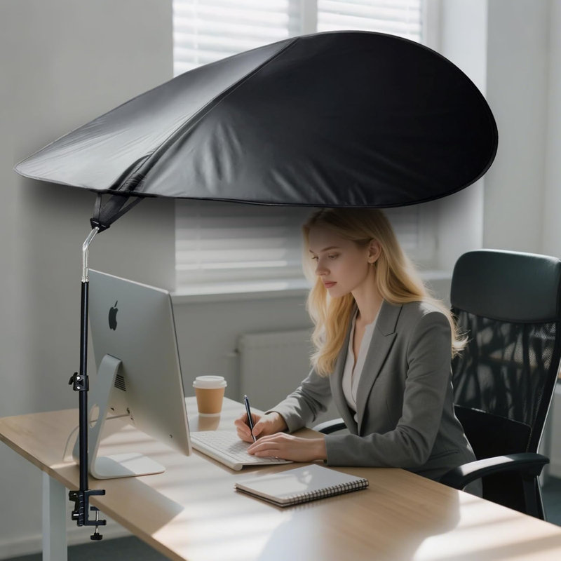 Couvercle de bureau de grande taille avec abat-jour 52 po