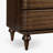 Louie Walnut Nightstand Mid Century Modern Spindle Base Solid Oak Rectangle End Table with Drawers