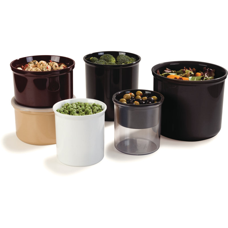 Classic ™ 6 oz. Contenant alimentaire circulaire en plastique avec couvercle