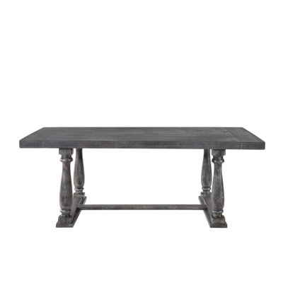 Callum Trestle Dining Table with Rubberwood Base