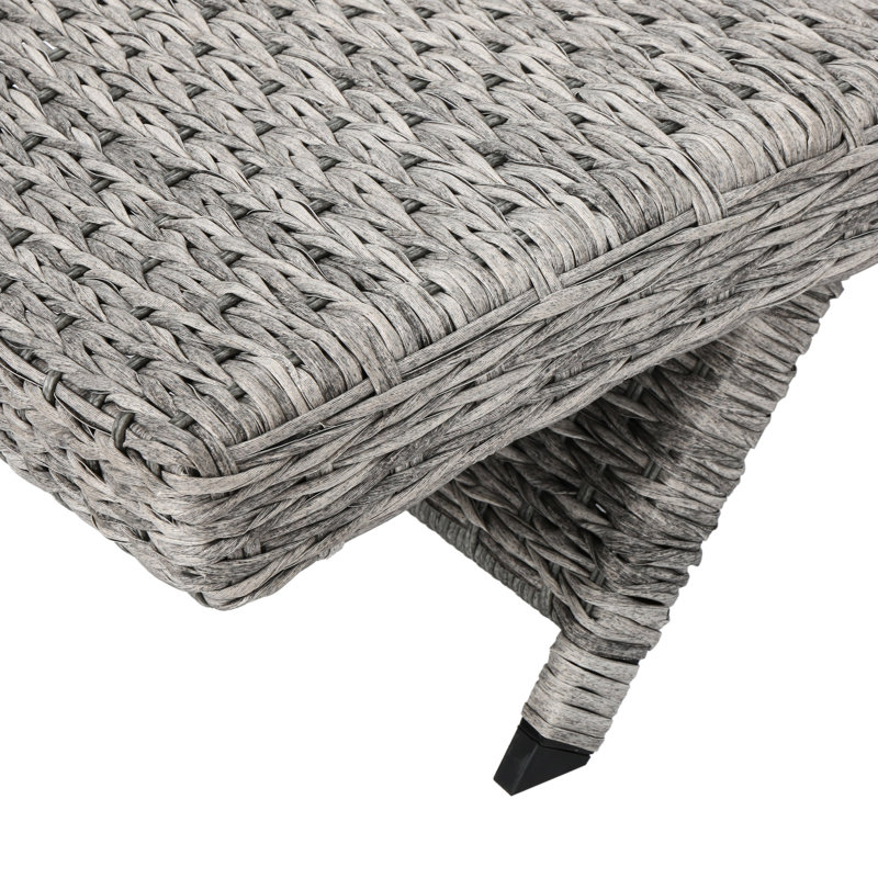 Grey Chaise Lounge With Aluminum Structure - Create A Stylish Outdoor Space Frame Peaceful Retreat