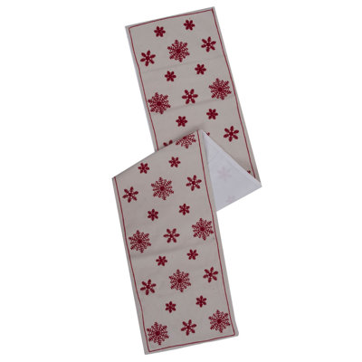 Alysa Geometric 100% Cotton Christmas Table Runner