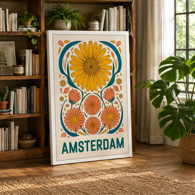 Postcard from Amsterdam Vintage - Wrapped Canvas