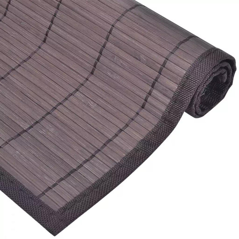 Bamboo Solid Colour Rectangle Placemat, Dark Brown
