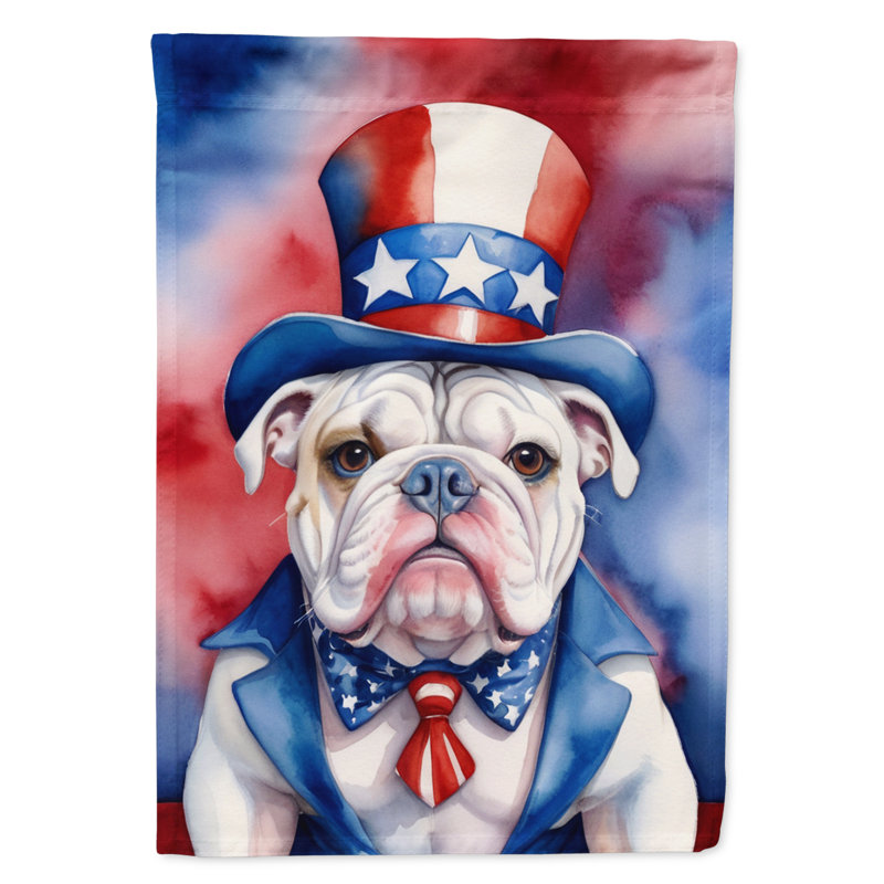 Drapeau patriotique du jardin américain, Bouledogue anglais blanc