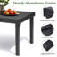 Ensemble repas pour 10 personnes avec coussins gris et table extensible en aluminium Warran 10 - L 106 pi-106913542