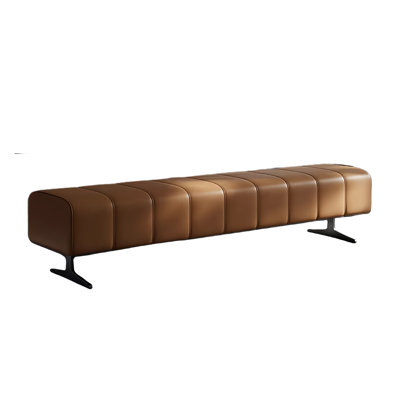 Banc rembourré en cuir Thomias