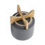 Pot à fleurs en céramique avec support en bambou - Pot moderne avec base surélevée pour l'intérieur-2016597955-2128106334-2016597979