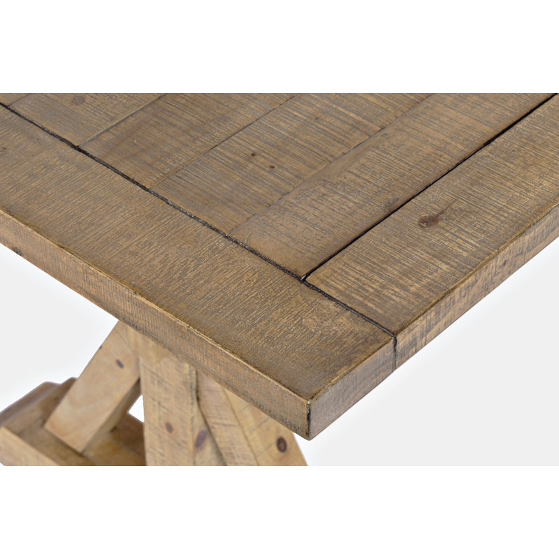 Table de salle à manger extensible à hauteur de comptoir en bois massif Averie