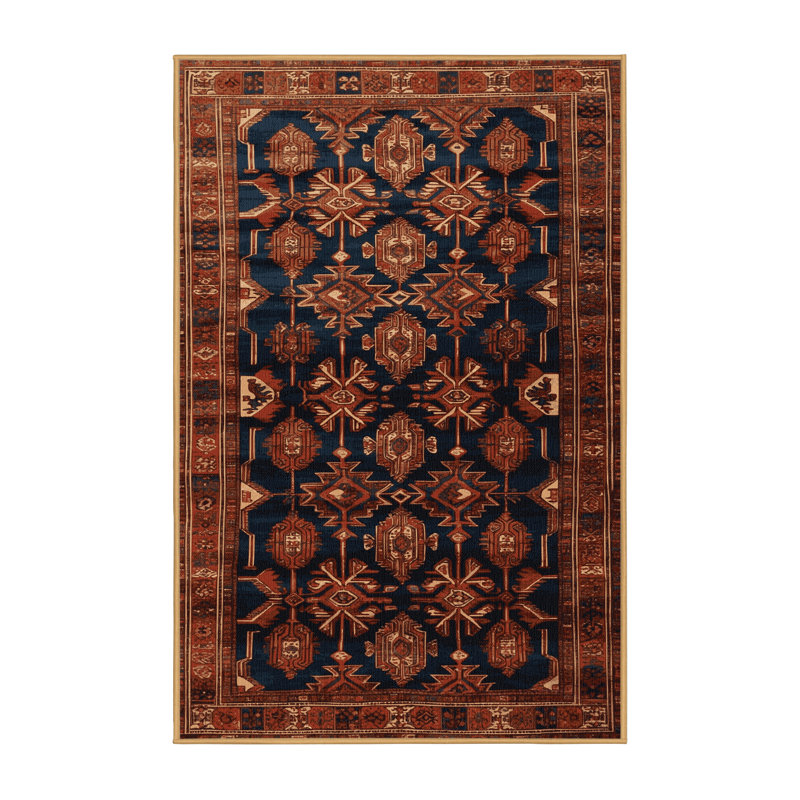 Tapis brun lavable à la machine, Rectangle 7 pi x 9 pi