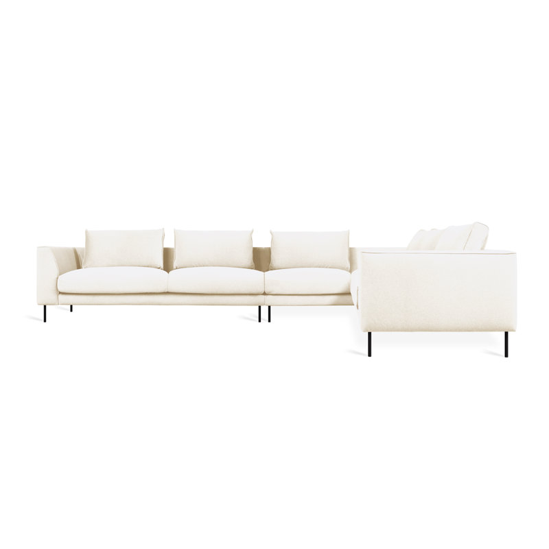Renfrew XL Sectional, Merino Cream 100% Polyester, Right Hand Facing