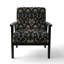 Fauteuil d'appoint rembourré bleu et doré