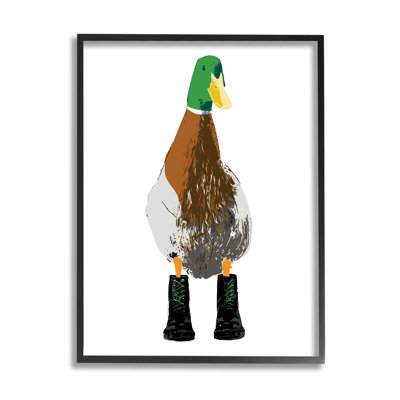 " Mallard Duck Wearing Boots Portrait " by Kamdon Kreations