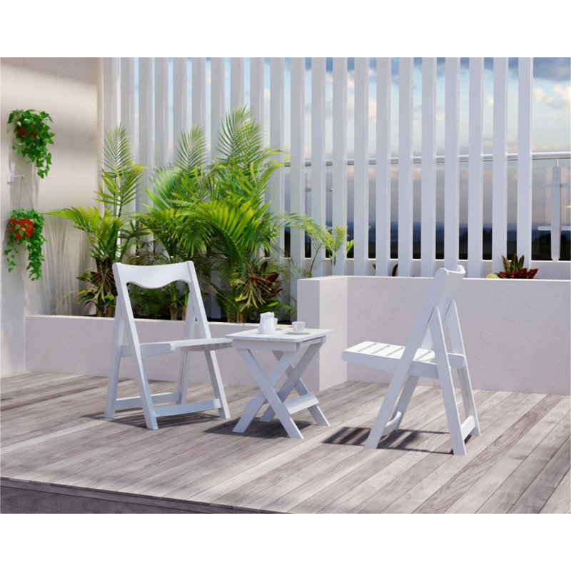 Ensemble de petites tables et chaises pliantes avec 2 chaises et table rectangulaire blanc