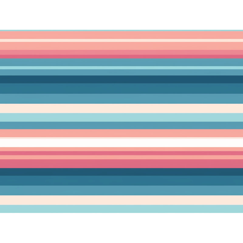 Décor de rideau de douche horizontal bleu / rose, L 70 po x L 93 po