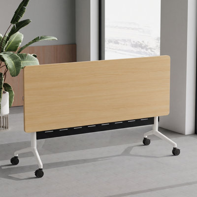 Healy 63" Flip-Top Nesting Mobile Training Table with Modesty Panel BIFMA-Certified