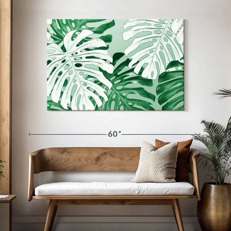 Monstera de la jungle tropicale Harnek, H 32 po x l 48 po