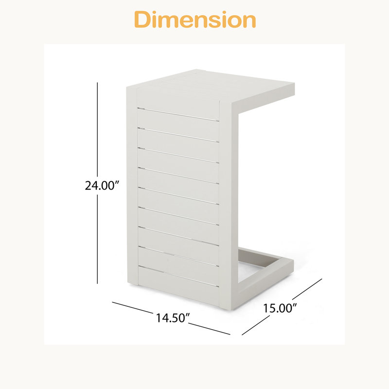 Table en forme de C, Blanc