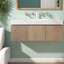 Meuble-lavabo de qualité supérieure de 48 pouces avec rangement, plateau en pierre frittée Carrara, style moderne pour la maison