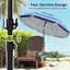 Multicolore parasol de plage avec table pliable et porte-gobelet