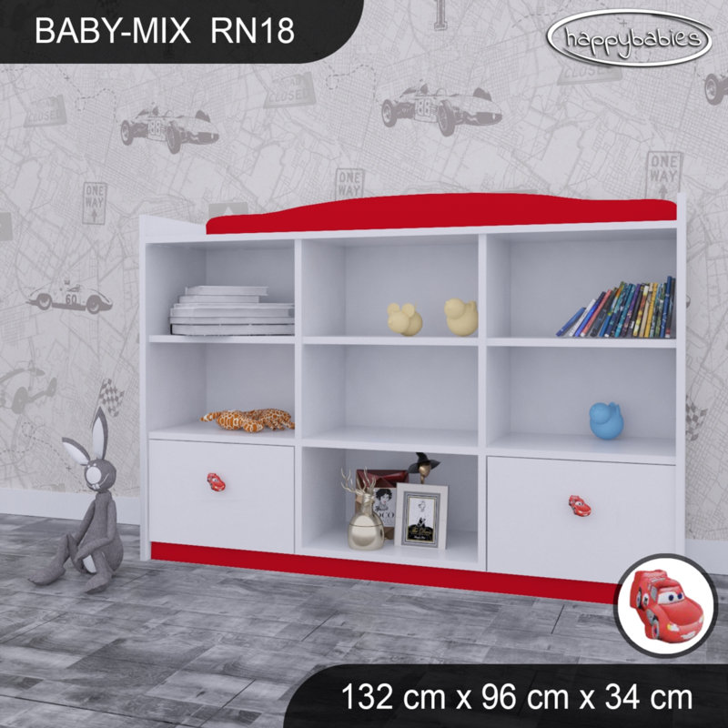 96cm H X 132cm W Kids Cube, White/Red