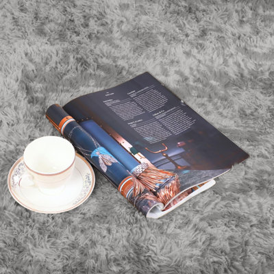 Adhrit Solid Colour Shag Area Rug