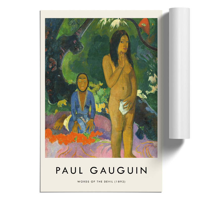 Words Of The Devil by Paul Gauguin - No Frame Painting, 30cm H x 21cm W x 0.1cm D