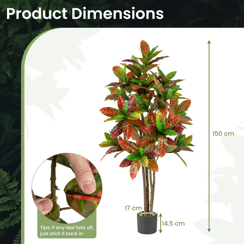 150cm Faux Croton Tree