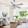 Jio 52" 5 - Blade Glamorous Crystal Reversible Ceiling Fan with Lights and Remote, 6 Speed Ceiling Fan