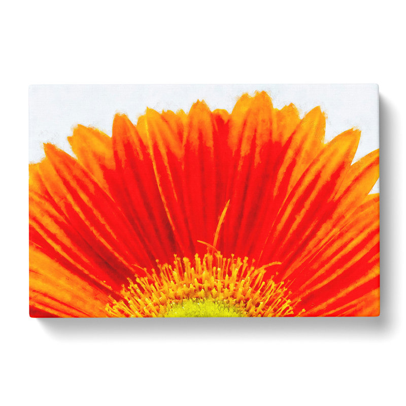 An Orange Gerbera Painting - Wrapped Canvas, 35cm H x 50cm W x 3cm D