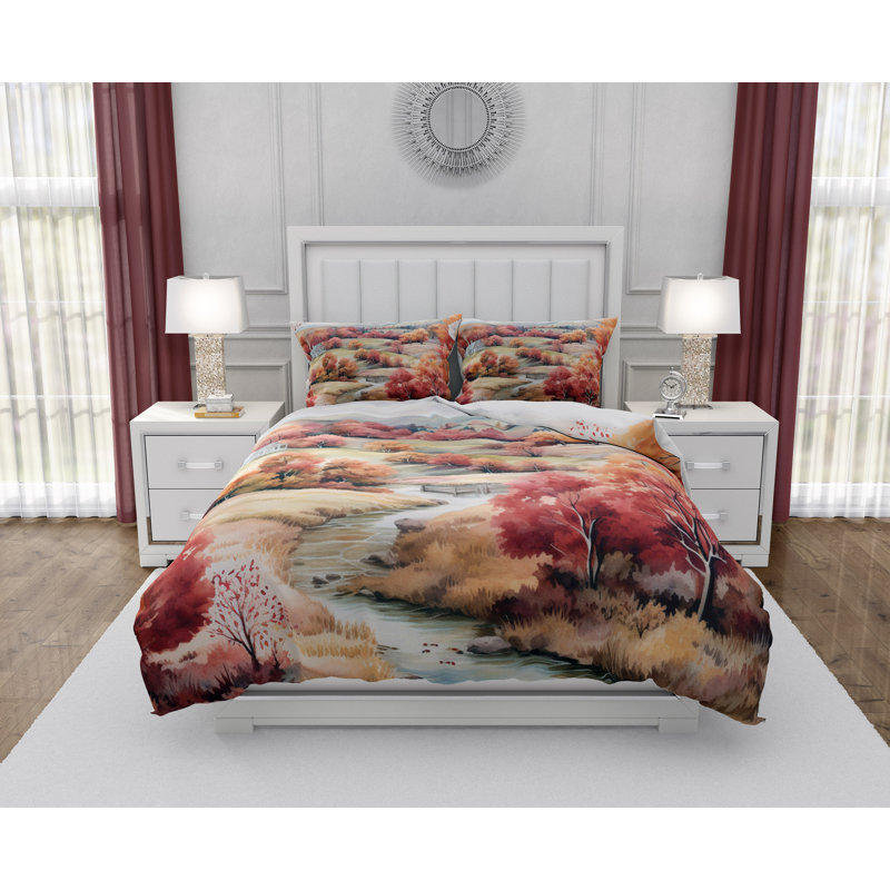 Floral Duvet Cover, Queen Duvet Cover + 2 Queen Shams