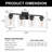 Industrial Vanity Light With Square Class Shade-401766400