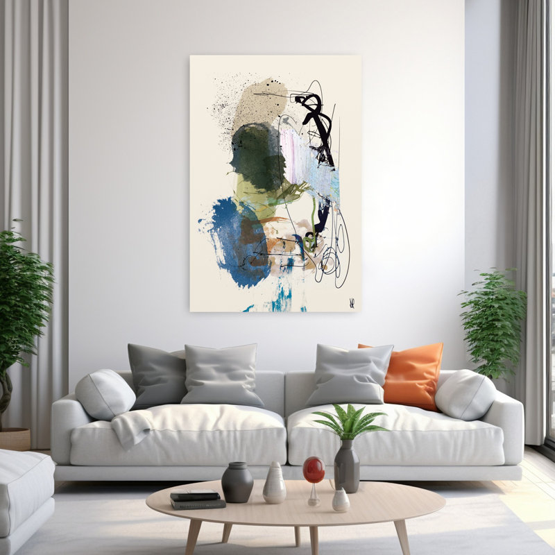 Art contemporain contemporain abstrait, H 60 po x l 40 po