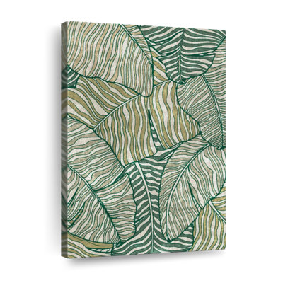 Feuille de bananier à feuilles sur toile
