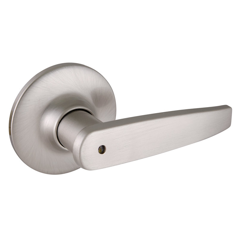 Delavan Privacy Door Lever, Satin Nickel