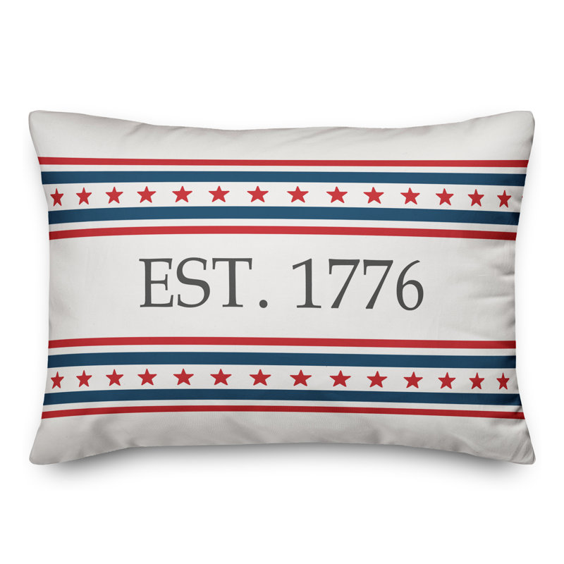 America Striped Reversible Throw Pillow