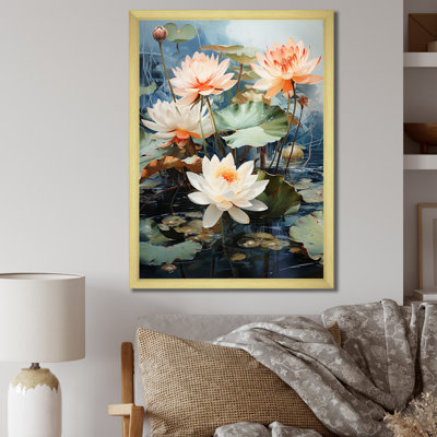 «Lusulu Asian Art Lotus Pond I», reproduction sur toile