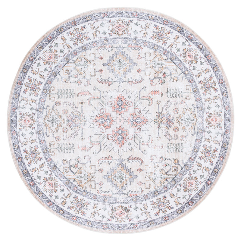 Arizona 321 Performance Machine Washable Oriental Rug, Round 6'